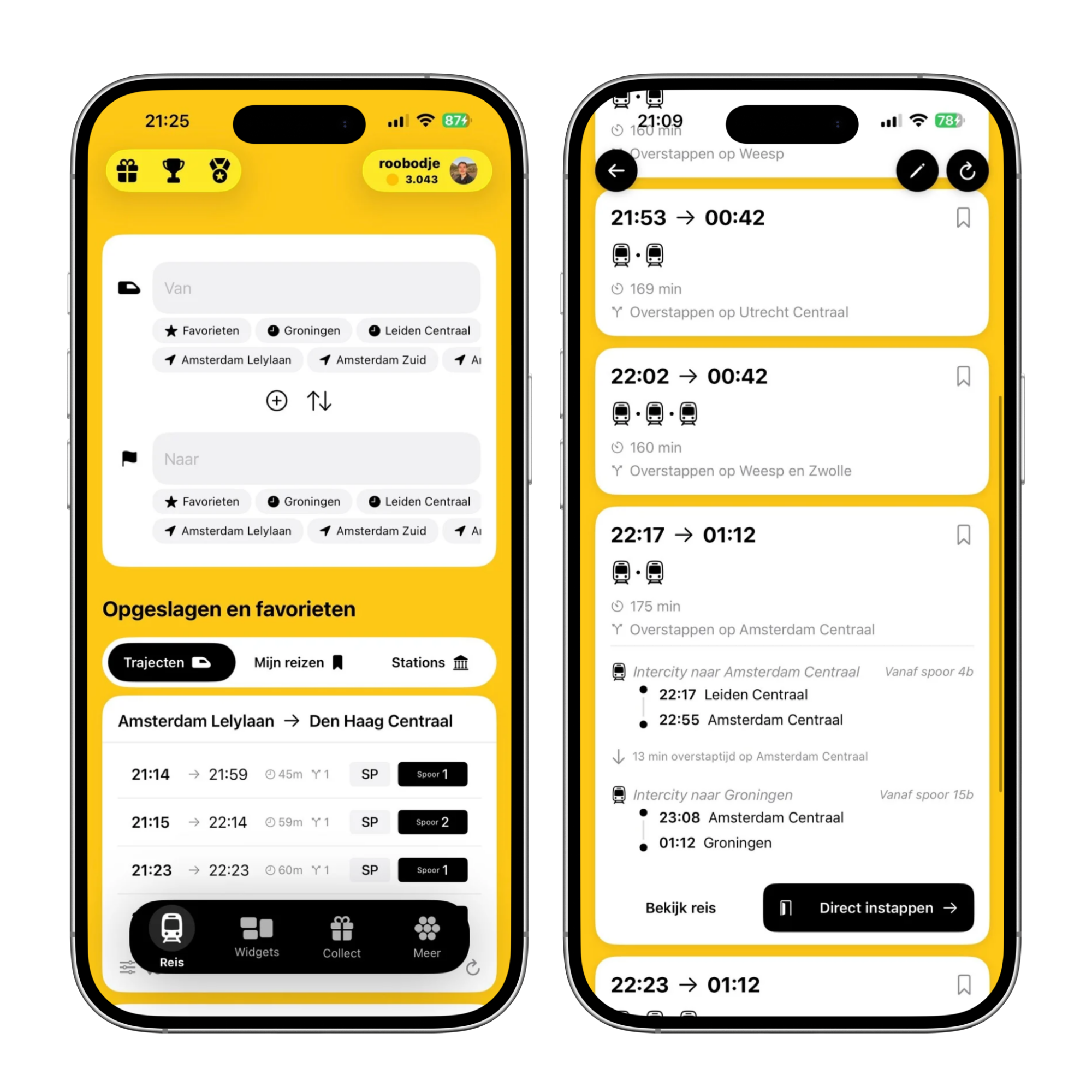 Sprinter - Plan je reis